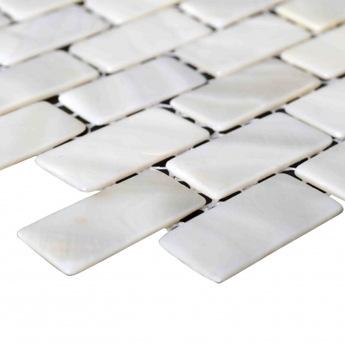 Mini Brick Pearlized Splashback Tile Mother of Pearl Mosaic MPT020
