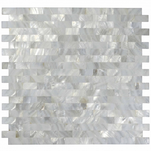 Extra White Pearlized Backsplash Subway Tile Mother of Pearl Mosaic MPT05