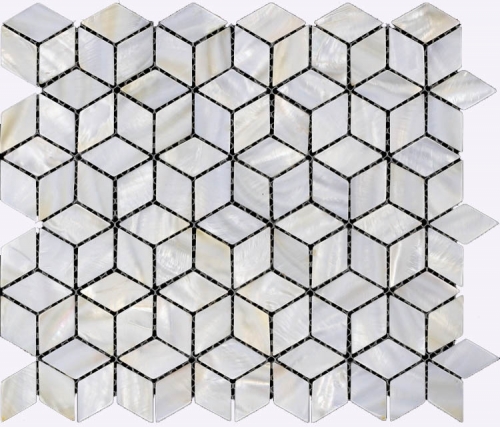3D Pearlized Tile Backsplash Mother of Pearl Mosaic MPT09