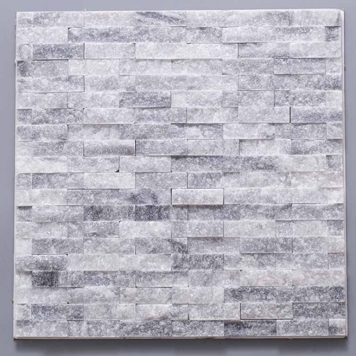 Grey stacked stone mosaic wall tile MST06