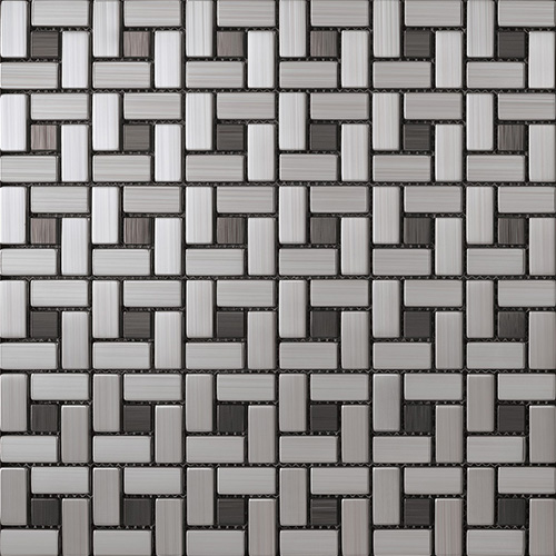 Brushed Stainless Steel Metallic Mosaic Tile for Wall SST109