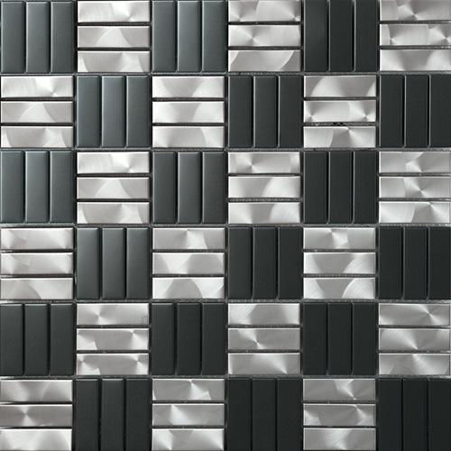 Checkerboard Backsplash Tile Stainless Steel Mosaic SST108