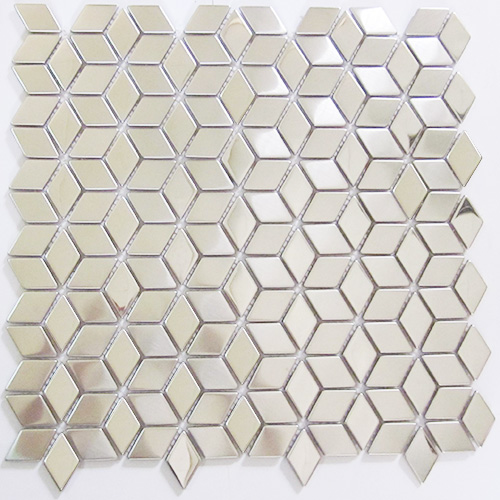 Mirror Stainless Steel Mosaic Tile in Rhombus Pattern Latest Kitchen Backsplash Ideas SST114