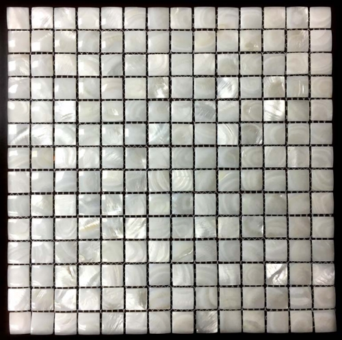 Extra White Square Arched Surface Pearlized Tile Backsplash Mother of Pearl Mosaic MPT10
