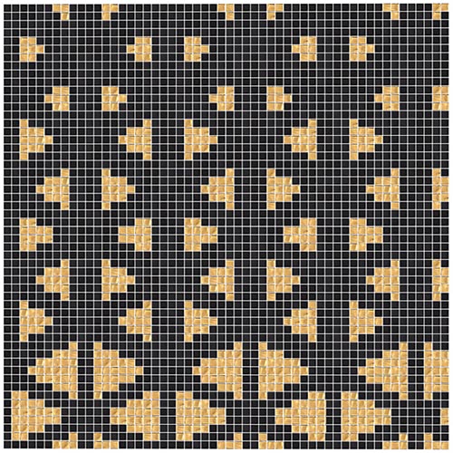 12x12 Mesh Mounded Black and Golden Glass Mosaic Tile Mixed Picture for Bathroom Wall and Kitchen Backsplash Tile TM104