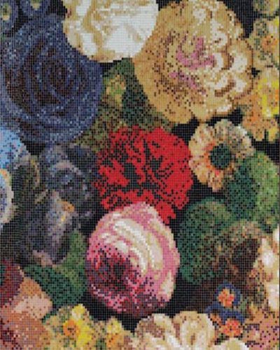 Colorful Flower Glass Mosaic Tile on Wall Décor Art Design TM105